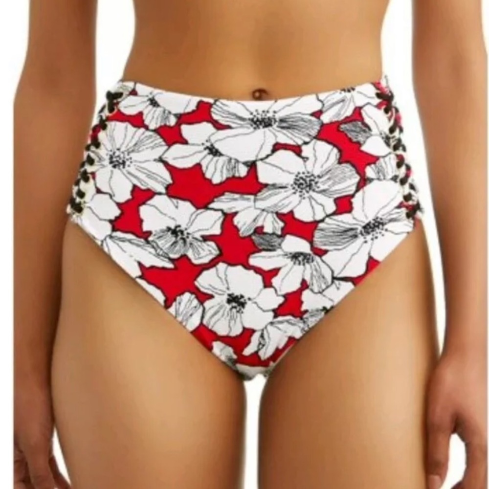 Time and Tru Women's Poppy Garden Swimsuit Bottom